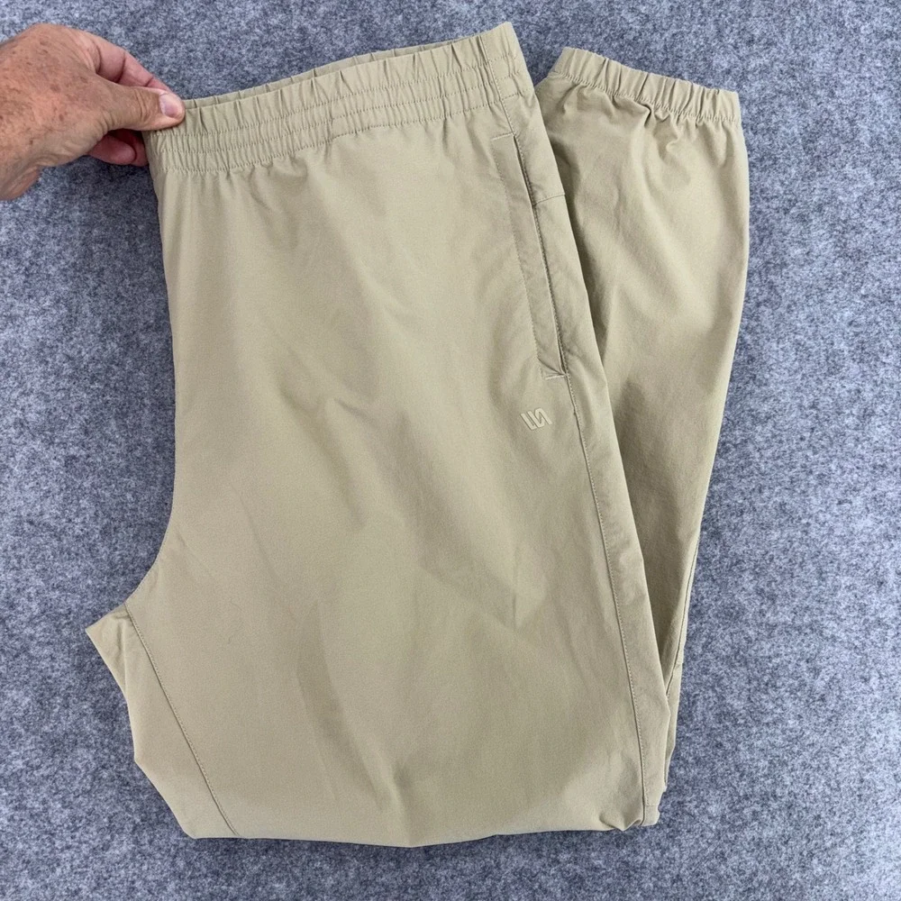 VRST Mens Training Joggers Khaki Tan Stretch Performance Pants XXL Preppy